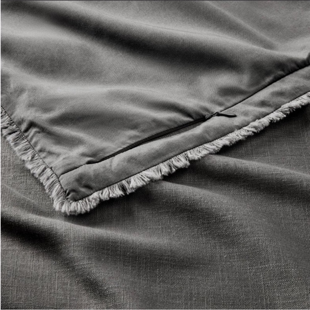 NWT Full/Queen Heavyweight Linen Blend Comforter &
Sham Set Dark Gray - Casaluna - Picture 7 of 7